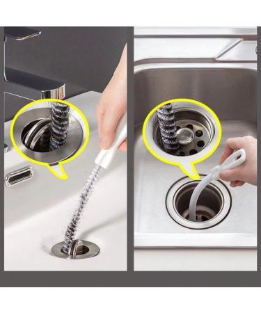 Pipeline Dredging Brush 4 Pcs Sink Drain Cleaning Brush Household Sewer Hair Cleaner Hair Drain Clog Remover Cleaning Tool - Buy Online on GoSupps.com