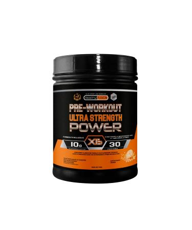 Healthy Fusion Pre-Workout with Beta Alanine L-Arginine AAKG Creatine Caffeine and Taurine | Increases Muscle Development | Stimulates and Improves Endurance | Orange Taste | 300g