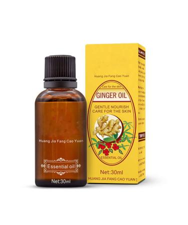 Ginger Massage Oil Natural Plant Therapy Ginger Oil Lymphatic Drainage SPA Massage Oil Repelling Cold and Relaxing Active Oil-30ml