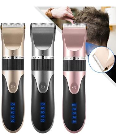 lmoikesz Electric Hair Clippers 0.8-2.0mm Adjustable Barber Men Trimmers Washable Low Noise Shaver with Limit Hairbrushes Gray - Buy Online on GoSupps.com