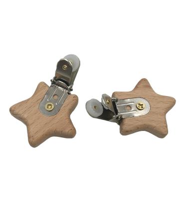 Natural Beech Wood Baby Pacifier Clips | Eco-Friendly Pacifier Chain Accessories Ncbvixsw - Buy Online on GoSupps.com