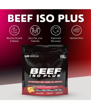 Out Angled Beef Iso Plus Isolate Protein 900g - Strawberry Lime Flavor - Buy Online on GoSupps.com