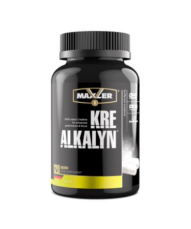 Maxler Kre -Alkalyn - 1500mg buffered creatine per portion - Creatine monohydrate powder in capsules - creatine for restoration - 120 creatine capsules - 60 creatine portions