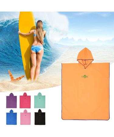 Buy Badeponcho | Ultra-Quick Dry Surf Towel Poncho for Men & Women - 90x110cm Rose Red | Perfect Beach & Bathrobe Accessory - Buy Online on GoSupps.com