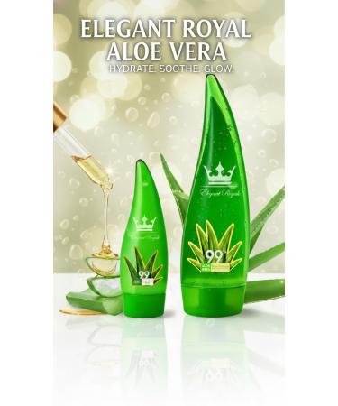 Elegant Royale Aloe Vera Skincare Set 99% Pure Aloe Vera Gel (9 oz) + Gentle Exfoliating Scrub (6 oz) Natural Hydrating & Soothing Face & Body Combo for Dry Sensitive Skin Sunburn & Glow - Buy Online on GoSupps.com
