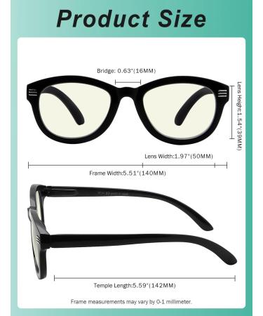 Eyekepper Cat Eye Reading Glasses for Women - 4-Pack Oversize Blue Light Blocking Readers 2.75x Magnification - Buy Online on GoSupps.com