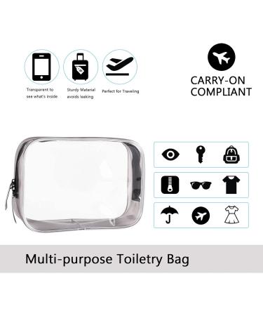 Transparent TSA Approved Toiletry Bags - 3 Pack Clear Travel Bags for Toiletries - Buy Online on GoSupps.com