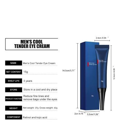 Men's Cool And Tender Eye Cream Firming Eyes Fade Fine Lines And Dark Circles Gentle Eye Cream - Buy Online on GoSupps.com