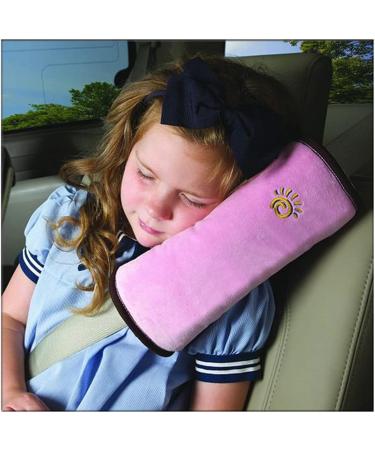 Crazy Bean Kids Seat Belt Pads - Pink/Grey (2pcs) for Comfort & Protection - Buy Online on GoSupps.com