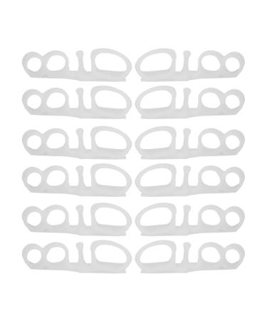 6 Pairs Toe Separators SEBS Average Size Toe Valgus Corrector for Women Men