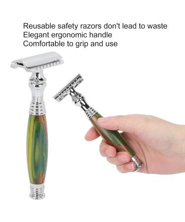 Double Edge Safety Razor - Men's Reusable Manual Shaving Razor Handle | Smooth & Clean Shave | Eco-Friendly Home Salon Tool - Buy Online on GoSupps.com