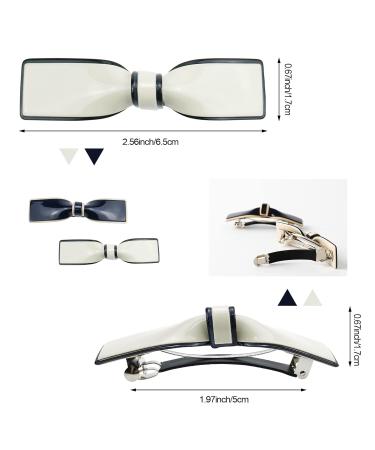 Elegant Bow Tie Kawaii Hair Clips 2 Pack - Metal Matte Hairpins for Women and Girls - Japanese Hair Barrettes Accessories (Little Size 2.56x0.67 Inch) - Buy Online on GoSupps.com