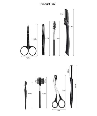 11pcs Eyebrow Grooming Set with Trimming Kit, Scissors, and Brush - Complete Eyebrow Tools for Precise Grooming - Buy Online on GoSupps.com
