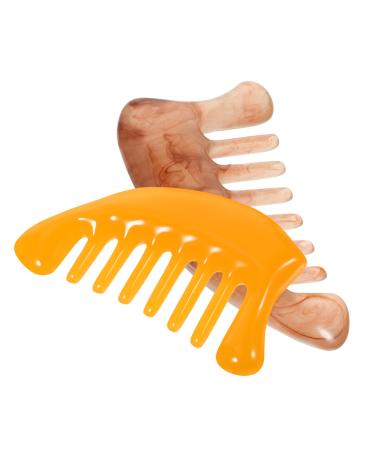 Tovinanna 4 pieces massage comb Massage comb massage comb stencil hair comb from resin neck massager scalp massager scratch massage moon scratch board massage board scratch kamm