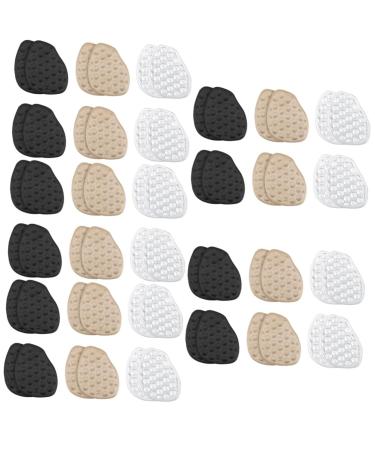 FRCOLOR 30 Pairs High Heels Forefoot Pad Kitten Foot Pad Women Shoe Insole Heel Cushion Inserts Big Shoe Filler High Heel Cups Cushion for Heels Women Massage Flannel Forefoot Stickers