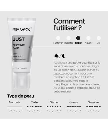 REVOX B77 REVOX B77 - Just Succinic Acid 30ml Anti-Blemish Cream Cuuccinic Acid & Salicylic Acid Cleans Pores Reduces Dark Spots Soothes Skin Reduces Redness Regulates - Buy Online on GoSupps.com