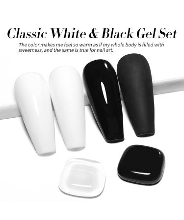 Born Pretty Hema-Free Black & White Gel Nail Polish Set - Halloween & Christmas DIY Nail Art - 15ml 2pcs - Soak Off for Salon Quality Manicure - Buy Online on GoSupps.com