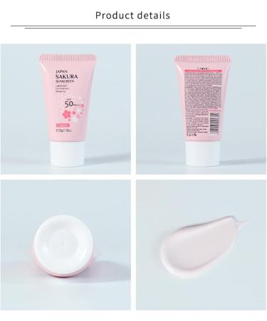  Kasmole Sakura Sunscreen Body Cream SPF50 - Sakura's 30g natural waterproof and moisturizing sunscreen blocks UVA UVB and HEV rays. - Buy Online on GoSupps.com