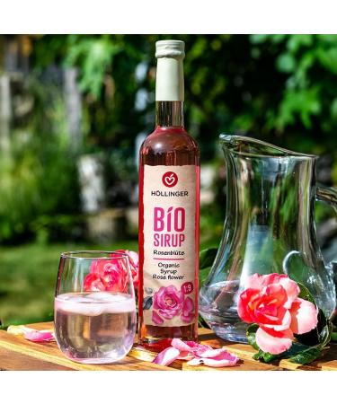 H llinger Sirop de fleur de rose biologique v g talien bouteille en verre de 3x500 ml saveur florale - Buy Online on GoSupps.com