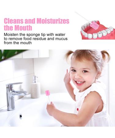 ACWOO Disposable Oral Care Sponge | 100 Portable Dental Swabs for Clinics | Pink Oral Care Solution - Buy Online on GoSupps.com