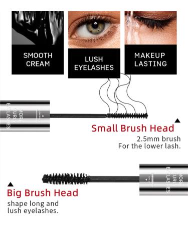 2 in 1 Intense Lengthening Mascara for Fine Short Eyelashes - Voluminous Washable Black Mascara for Women and Girls - Buy Online on GoSupps.com