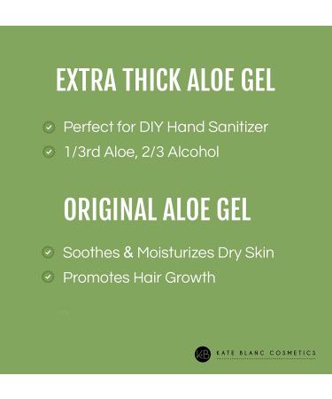 Kate Blanc Cosmetics Aloe Vera Gel (8 oz) for Face, Skin & Hair Growth | Organic Pure Aloe Gel for Sunburn Relief, Dry Scalp Moisturizer - Buy Online on GoSupps.com