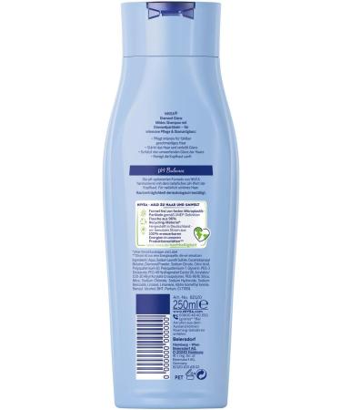 NIVEA Diamant Glanz Gentle Shampoo (250 ml) Nourishing shampoo with diamond particles intensive nourishing shampoo for normal and dull hair - Buy Online on GoSupps.com
