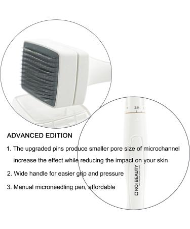 Koi Beauty Adjustable Derma Stamp Microneedling Pen for Face & Body - Professional Dermapen for Hair Growth - Men & Women Home Use - Buy Online on GoSupps.com