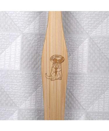 Azeeda 'Summertime Cat' Bamboo Toothbrush | Eco-Friendly Dental Care | International Shipping Available - Buy Online on GoSupps.com