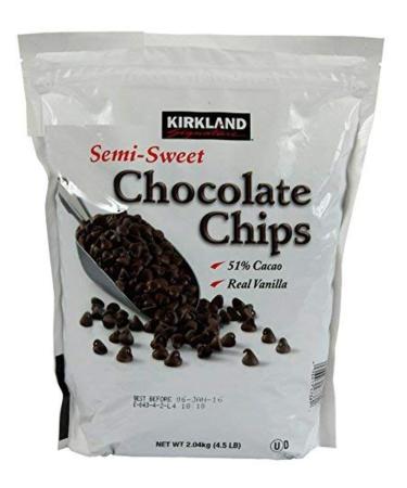Kirkland Signature Sweet Chocolate Semi Chips 51% Cocoa, 2.05 kg Sealed Bag