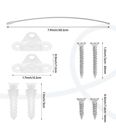 JIUDONE Furniture Tilt Control Set | 12 Metal Wall Anchors for Child & Pet Safety | Anti-Tip Protection Belts for Baby-Proofing - Buy Online on GoSupps.com