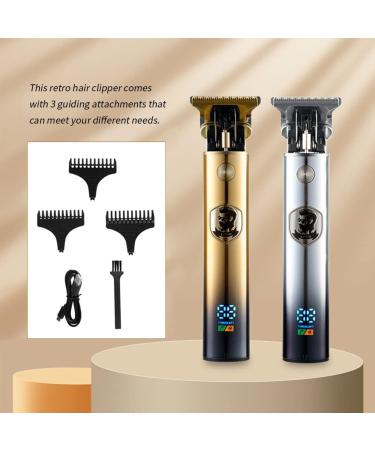 dijiusidy Electric Hair Clippers Rechargeable Professional Cordless Trimmer Digital Display Portable Household Salon Shaver for Male Gold - Buy Online on GoSupps.com