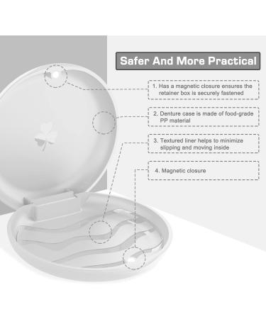 BVN 2-Pack Retainer & Denture Case - Slim Orthodontic Storage for Mouth Guards & Aligners - White - Buy Online on GoSupps.com