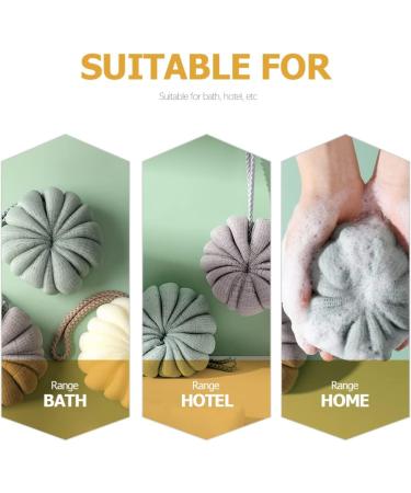 Buy Pack of 3 Exfoliating Shower Loofahs with Hanging Rope Ideal for Home & Hotel Bathing - Buy Online on GoSupps.com