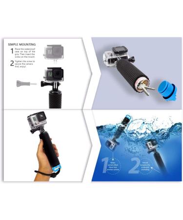 Waterproof Floating Hand Grip for GoPro Hero 11-1 - Blue - Buy Online on GoSupps.com