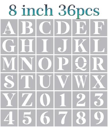 8 inch Large Letter Stencils Alphabet for Painting on Wood, 8inch