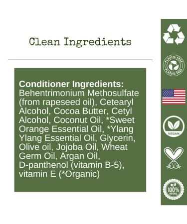 Conditioner Bar for Dry Hair | Moisture & Volume | Organic Essential Oils | Travel Size | Orange Ylang Ylang Argan Oil | USA 1-pk - Buy Online on GoSupps.com