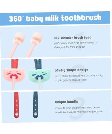 Homocono 2-Piece 360 Hand Toothbrush Set for Kids - Soft Silicone Oral Care Tools - Buy Online on GoSupps.com