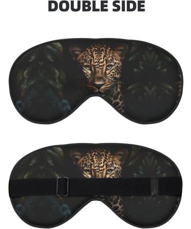Leopard Print Unisex Sleep Eye Mask - Soft Comfort Eye Shade for Travel Yoga & Shift Work - Buy Online on GoSupps.com