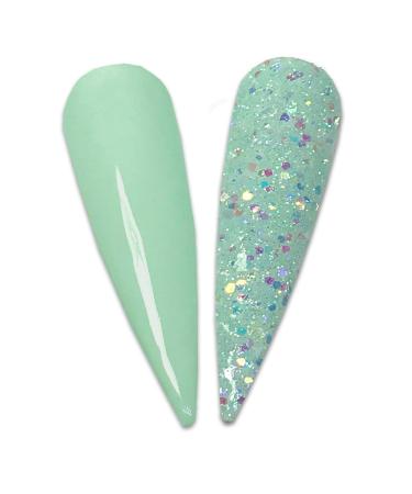 5ml Premium Jade Pastel Mint Green Glitter Nail Gel Set - International Shipping Available - Buy Online on GoSupps.com