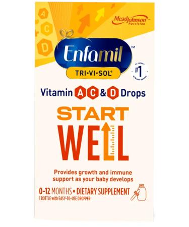 Enfamil Tri-Vi-Sol Supplement Drops Vitamins A D and C for Infants 1.66 fl oz (50 ml)