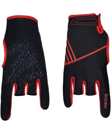 Heallily Professional Non-Slip Bowling Gloves - Comfortable Half-Finger Accessories (L/XL Red) - International Shipping Available - Buy Online on GoSupps.com