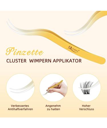 QueWel Self-Adhesive Eyelash Clusters - Natural Look Individual Extensions 32 pcs Reusable DIY Easy for Beginners (ZN01) - Buy Online on GoSupps.com