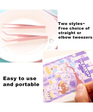 Evember Pink Craft Tweezers for Scrapbooking - Perfect for Stickers & DIY Eyelashes Accessories - Buy Online on GoSupps.com