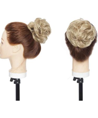 Hair Bun Extension Ash Blonde Curly Messy Updo Scrunchie - Buy Online on GoSupps.com