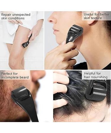 Dermaroller Hair 1.5 mm - Dermaroller Face Dermaroller Hair with 540 Stainless Steel Micro Needles Derma Roller for Microneedling Beard Growth for Scars Wrinkles - Buy Online on GoSupps.com
