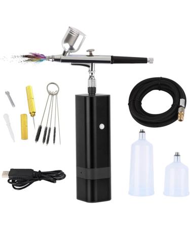 Mini Airbrush Kit Cup Replaceable Black Red Spray Gun for Painting Barber Makeup Food Decoration Tatoo Nail - Tool Kit(F) - Buy Online on GoSupps.com