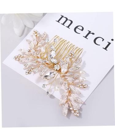 DOITOOL Clear Crystal Hairpin Pearl Tiara Bridal Headpiece Pearl Hair Pin Rhinestone Comb Hair Teasing Comb Wedding Hair Clip Crystal Hair Comb Gold Tiara Combs Bride Rhinestones Headgear - Buy Online on GoSupps.com