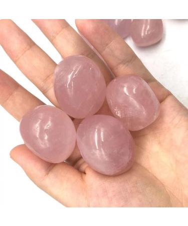 Natural Crystal Rough Natural Quartz Crystal 10pc 25mm-35mm Natural Polishing Stone Rose Quartz Tumble Stones for Home Office Decor - Buy Online on GoSupps.com