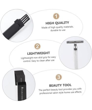 Angoily 3 Sets Manual Razor & Travel Bottles | Silicone Mustache & Double-Sided Face Razor - Durable & Portable - Buy Online on GoSupps.com